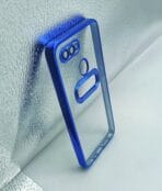 Oppo A5S/A7/A12/A11K Back Cover CD Chrome Transparent With Camera Lens Protection Blue Edge - Image 2