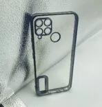 Realme C15 Back Cover CD Chrome Transparent With Camera Lens Protection Black Edge