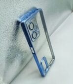 Redmi Note 12 Pro Back Cover CD Chrome Transparent With Camera Lens Protection Blue Edge - Image 2