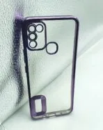 Infinix HOT 10 Play Back Cover CD Chrome Transparent With Camera Lens Protection