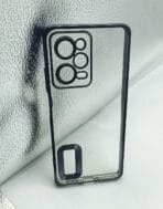 Redmi Note 12 Pro 5G/Poco X5 Pro 5G Back Cover CD Chrome Transparent With Camera Lens Protection Black Edge