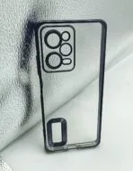 Redmi Note 12 Pro 5G/Poco X5 Pro 5G Back Cover CD Chrome Transparent With Camera Lens Protection Black Edge