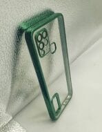 Infinix HOT 10S/HOT 10T Back Cover CD Chrome Transparent With Camera Lens Protection Green Edge - Image 2