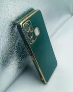 Infinix HOT 12 Play Back Cover 6D Chrome Green Colour Golden Edge - Image 2