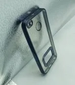 Redmi 4X Back Cover CD Chrome Transparent With Camera Lens Protection Black Edge - Image 2