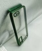 Realme C2/Oppo A1K Back Cover CD Chrome Transparent With Camera Lens Protection Green Edge - Image 2
