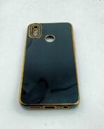 Realme 3 Pro Back Cover 6D Chrome Black Colour Golden Edge - Image 3