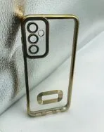 Samsung Galaxy A14 4G/5G Back Cover CD Chrome Transparent With Camera Lens Protection Golden Edge