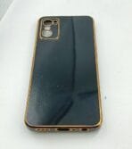 Oppo A55S 5G Back Cover 6d Chrome Black Colour Golden Edge - Image 3