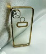 Infinix Smart HD/X612 Back Cover CD Chrome Transparent With Camera Lens Protection Golden Edge