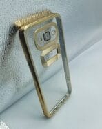 Samsung Galaxy J7 Back Cover CD Chrome Transparent With Camera Lens Protection Golden Edge - Image 2