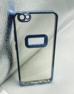Vivo Y66/Y67/V5/V5S/V5 Lite Back Cover CD Chrome Transparent With Camera Lens Protection Blue Edge