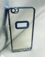 Vivo Y66/Y67/V5/V5S/V5 Lite Back Cover CD Chrome Transparent With Camera Lens Protection Blue Edge