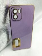 Vivo Y15S/Y15A/Y10 4G/T1 4G/Y01 Back Cover 6D Chrome With Camera Lens Protection Golden Edge