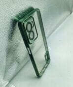 Oppo A57 2022 4G/A77S/A77 4G/A57S Back Cover CD Chrome Transparent With Camera Lens Protection Green Edge - Image 2