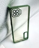 Oppo F17/A73 2020 4G Back Cover CD Chrome Transparent With Camera Lens Protection Green Edge