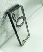 Samsung Galaxy M10/A10 Back Cover CD Chrome Transparent With Camera Lens Protection Black Edge - Image 2