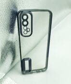 Realme 7 4G Back Cover CD Chrome Transparent With Camera Lens Protection Black Edge