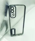Realme 7 4G Back Cover CD Chrome Transparent With Camera Lens Protection Black Edge