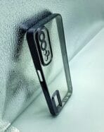 Realme 7 4G Back Cover CD Chrome Transparent With Camera Lens Protection Black Edge - Image 2