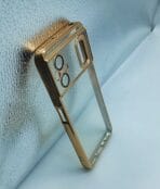 POCO M4 5G/POCO M5 Back Cover CD Chrome Transparent With Camera Lens Protection Golden Edge - Image 2