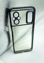 POCO M4 5G/POCO M5 Back Cover CD Chrome Transparent With Camera Lens Protection Black Edge