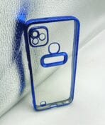 Infinix Smart HD/X612 Back Cover CD Chrome Transparent With Camera Lens Protection Blue Edge