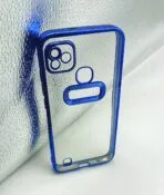 Infinix Smart HD/X612 Back Cover CD Chrome Transparent With Camera Lens Protection Blue Edge