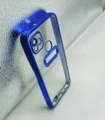 Infinix Smart HD/X612 Back Cover CD Chrome Transparent With Camera Lens Protection Blue Edge - Image 2