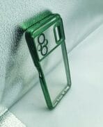 POCO M4 5G/POCO M5 Back Cover CD Chrome Transparent With Camera Lens Protection Green Edge - Image 2