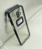 Samsung Galaxy J6+ Back Cover - CD Chrome Transparent with Camera Lens Protection - Black Edge - Image 2