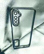 Realme 6/6i back cover CD Chrome transparent with camera lens protection black edge