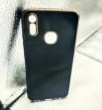 Vivo Y91 Back Cover 6D Chrome black colour golden edge