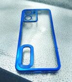 Realme C33 back cover CD Chrome transparent with camera lens protection blue edge - Image 2
