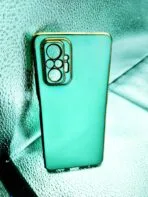 Redmi Note 10 Pro 4G Back Cover Sky Blue Colour 6D Chrome Golden Edge