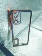 Redmi Note 10 Pro 4G/Note 10 Pro Max back cover CD Chrome transparent with camera lens protection pink edge