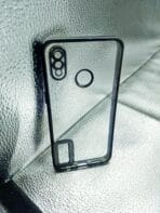 Realme 3/3i back cover CD Chrome transparent with camera lens protection black edge