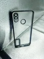 Realme 3/3i back cover CD Chrome transparent with camera lens protection black edge