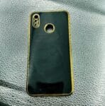 Realme 3/3i Back Cover Black Colour 6D Chrome Golden Edge - Image 2