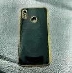 Realme 3/3i Back Cover Black Colour 6D Chrome Golden Edge - Image 2