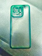 Mi Redmi 10/10C back cover CD Chrome transparent with camera lens protection green edge - Image 2