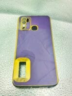 Vivo Y30 Back Cover 6D Chrome with camera lens protection golden edge