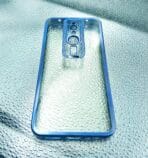 Mi Redmi 8 back cover CD Chrome transparent with camera lens protection blue edge - Image 2