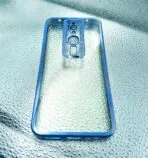 Mi Redmi 8 back cover CD Chrome transparent with camera lens protection blue edge - Image 2