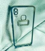 Vivo Y91/Y93/Y95 back cover CD Chrome transparent with camera lens protection black edge