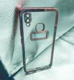 Vivo Y91/Y93/Y95 back cover CD Chrome transparent with camera lens protection pink edge