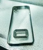 Samsung A03 Core back cover CD Chrome transparent with camera lens protection black edge - Image 2