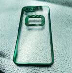 Oppo A5/A3S back cover CD Chrome transparent with camera lens protection green edge - Image 2