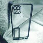 Realme C20 back cover CD Chrome transparent with camera lens protection black edge