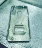 Mi Redmi Note 6/6Pro back cover CD Chrome transparent with camera lens protection silver edge - Image 2